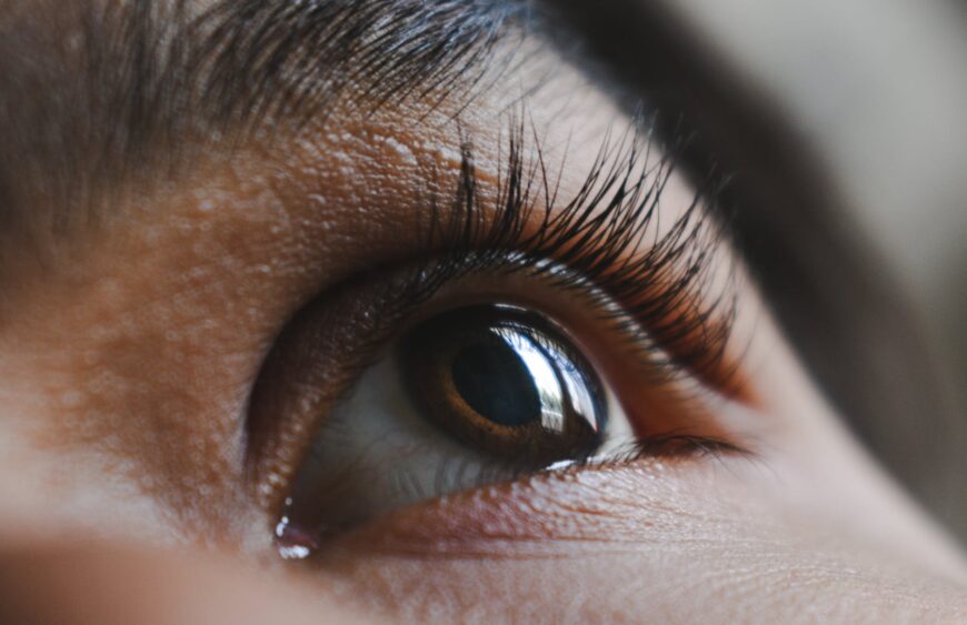 person s left eye